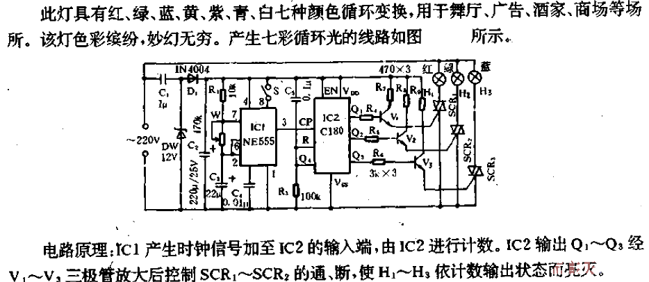 Colorful circulating decorative light<strong>circuit</strong>.gif