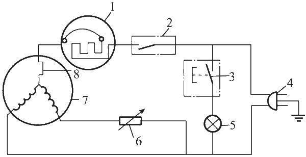 Single door direct cooling refrigerator PTC control circuit diagram