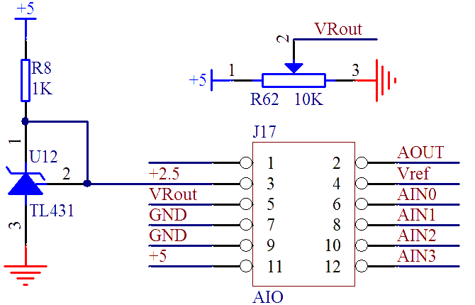 PCF8591 hardware interface (circuit diagram pin diagram)