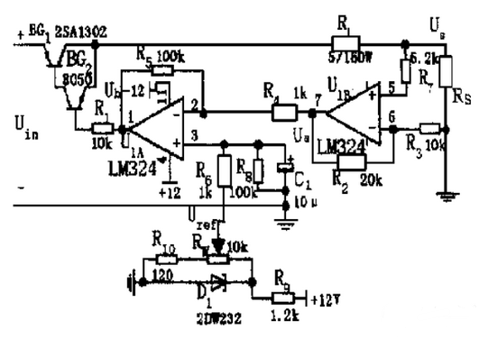 Linear <strong>constant current source</strong> circuit composed of <strong>integrated operational amplifier</strong>