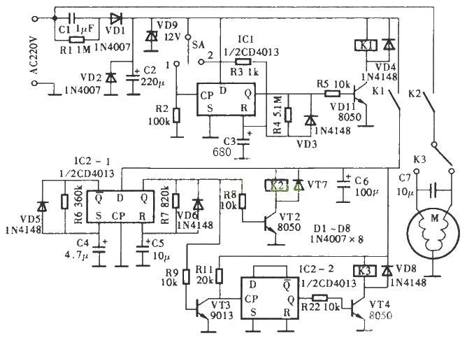 Introduction<strong>CD4013</strong><strong>Washing Machine</strong>Timer<strong>Circuit Diagram</strong>