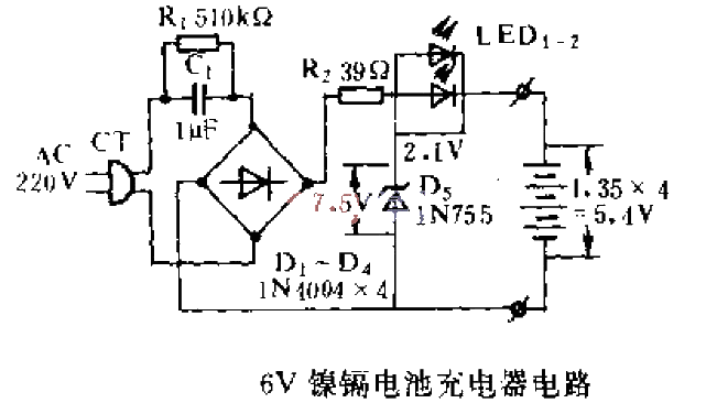 6V Nickel Cadmium<strong>Battery Charger</strong>Circuit.gif