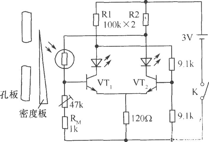 CdS photoresistor as electronic photometric element circuit diagram