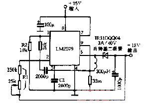 <strong>LM</strong>2579 is used as +15V, -15V,<strong><strong>DC-DC converter</strong></strong> circuit diagram.gif