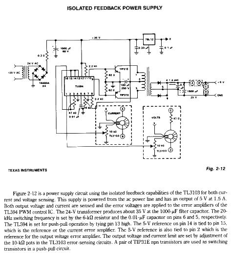 ISOLATED Feedback power supply circuit