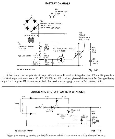 Automatic Shutoff Battery Charger Circuit