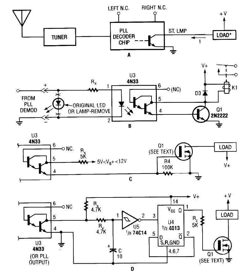 Interface circuit of remote control transmitter