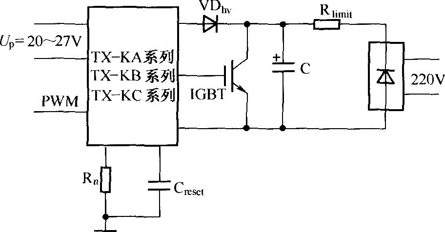 Short-circuit protection function test method of IGBT drive circuit 1