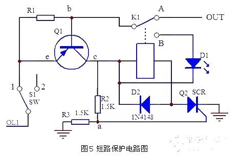 Short circuit protection electronic circuit diagram