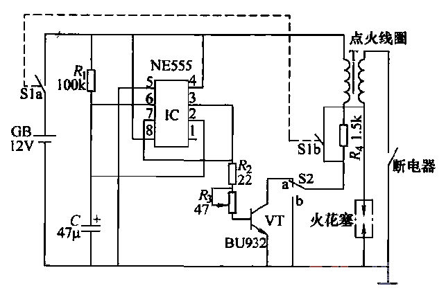 Car anti-theft alarm circuit (2)