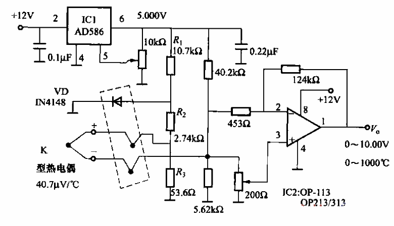 18.OP113 wide range precision<strong>temperature measurement circuit</strong>.gif