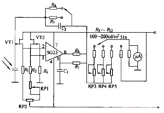 Luminance meter circuit