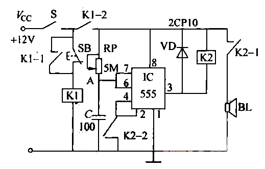 Car anti-theft alarm circuit (1)