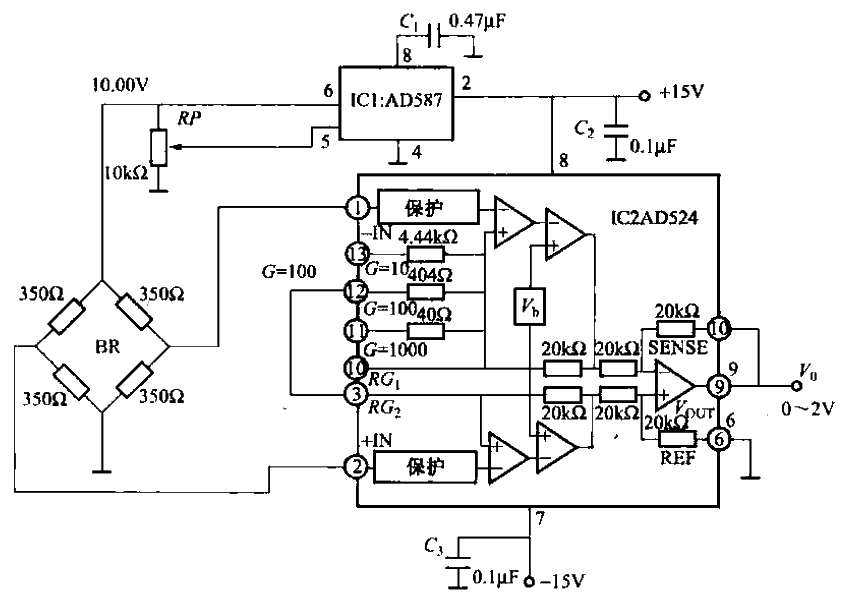 11.<strong>AD</strong>524 350Ω<strong>Bridge</strong>Measurement<strong>Amplification Circuit</strong>.gif