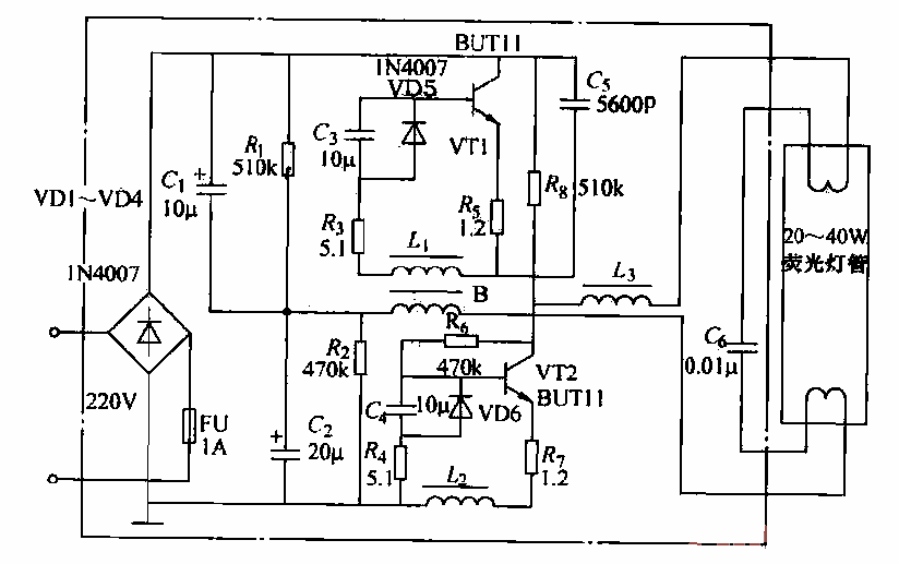 3.<strong>Fluorescent lamp</strong>Energy saving<strong>Electronic ballast</strong><strong>Circuit</strong>.gif