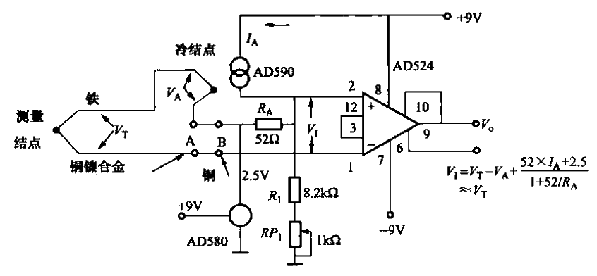 20.<strong>AD</strong>524J type<strong>Thermocouple</strong>Cold junction compensation<strong>Temperature measurement circuit</strong>.gif