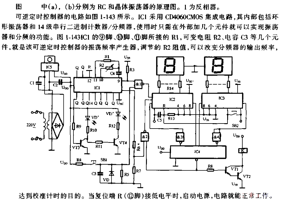 New digital display reversible timing controller circuit