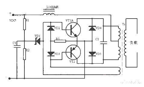 Current fed push-pull inverter circuit diagram