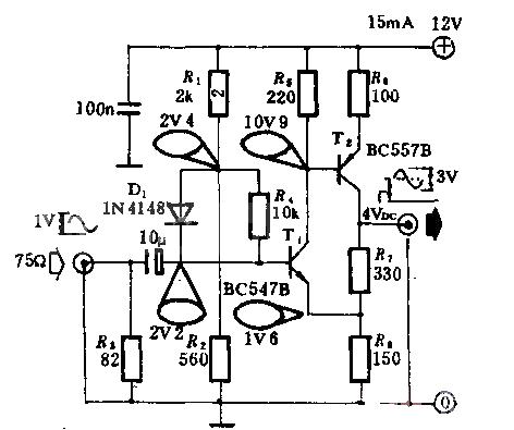 The <strong><strong>interface circuit diagram</strong></strong> of using a <strong><strong>black and white TV</strong></strong> as a <strong><strong>display terminal</strong></strong> strong>.jpg