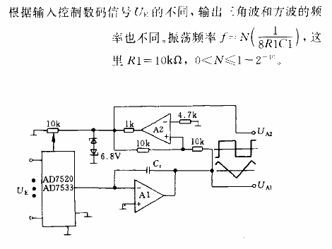 Function generator circuit with output oscillation amplitude within 15V range