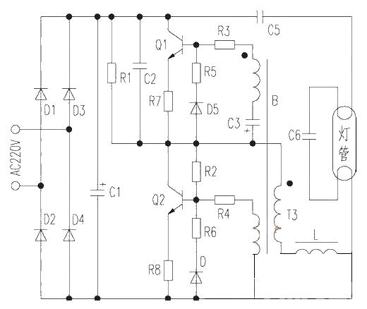 LED fluorescent lamp principle circuit diagram