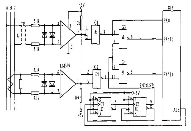 About the three-phase power grid measurement interface circuit diagram