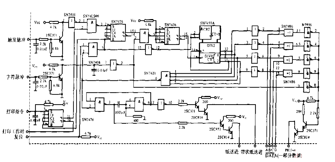 EP-101 recording printer interface circuit