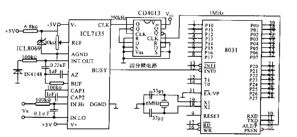 <strong>High-precision</strong><strong>AD conversion circuit</strong><strong>ICL7135</strong><strong>Interface</strong> method with 8031.gif