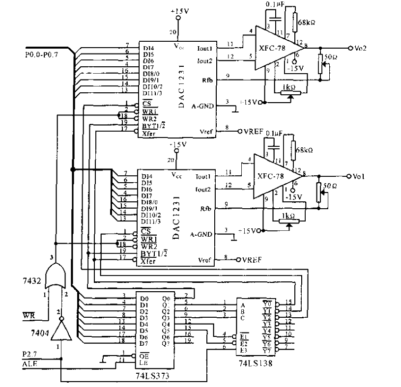 Two pieces of<strong>DAC</strong>1231 and microcontroller<strong>Interface circuit</strong>.gif