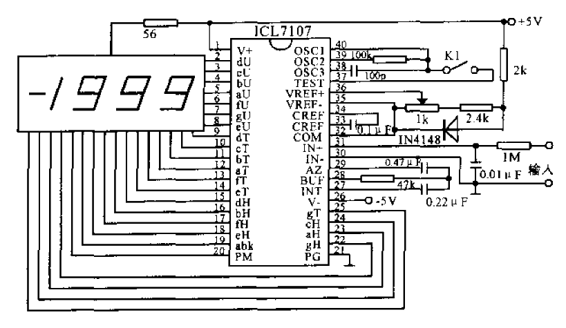 Homemade three and a half digital voltmeter