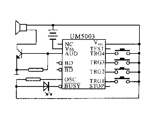 UM5003<strong>Voice Processing</strong><strong>Chip</strong>3V<strong>Application Example</strong>.gif