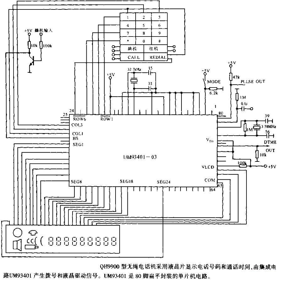 <strong>LCD display</strong> circuit of <strong>cordless phone</strong> machine.gif