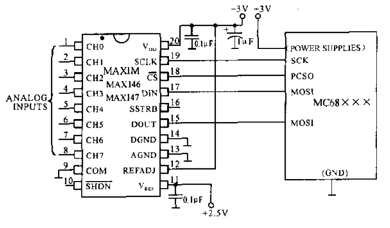 <strong>Low power consumption</strong> 8-channel serial 12-bit <strong>AD conversion chip</strong>MAX146 and MC68 series <strong>CPU</strong> connection method.gif