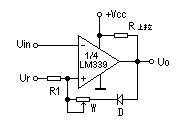 Common voltage comparator circuit diagram