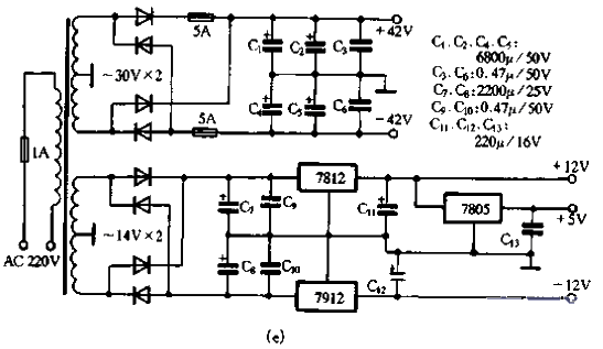 AP500 and its application circuit (e)