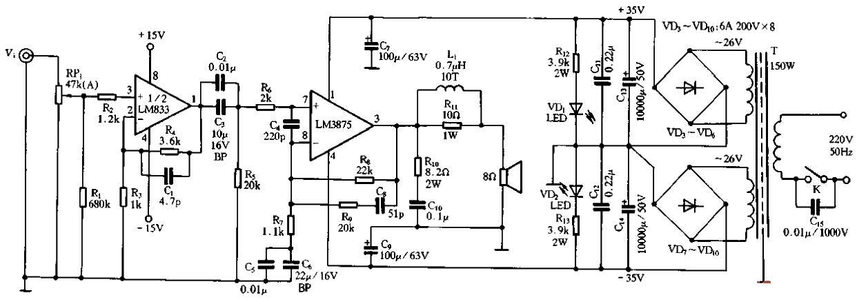 56. 40W<strong>Power Amplifier</strong> composed of<strong>LM</strong>3875.gif