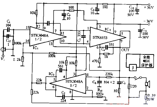 93.100W power amplifier<strong>circuit</strong>.gif