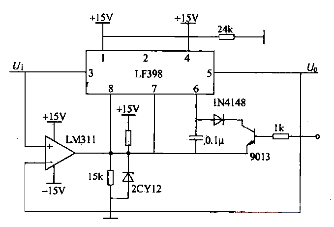 Peak voltage sample and hold circuit