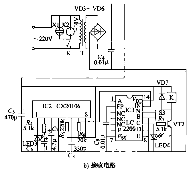 30. Household multi-channel<strong>infrared remote control</strong> circuit b.gif