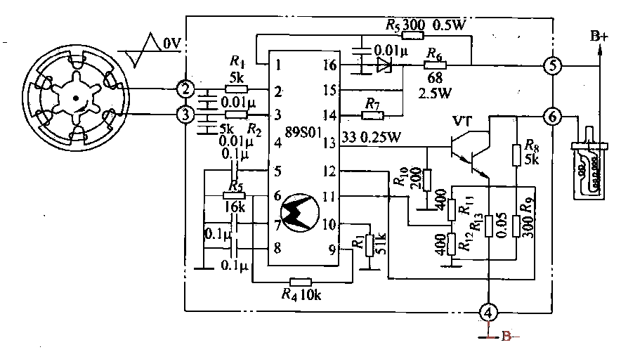 Jiefang CA1092 automobile non-contact electronic ignition circuit