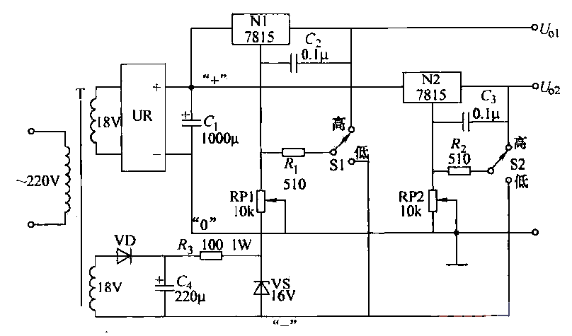 29. Dual<strong>voltage</strong>adjustable<strong>stabilized power supply circuit</strong>.gif