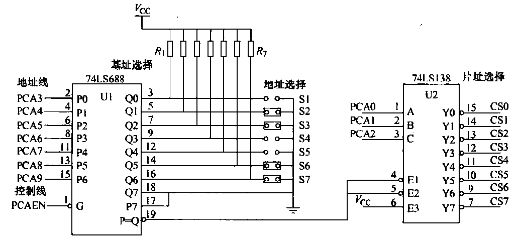 Interface address decoding circuit