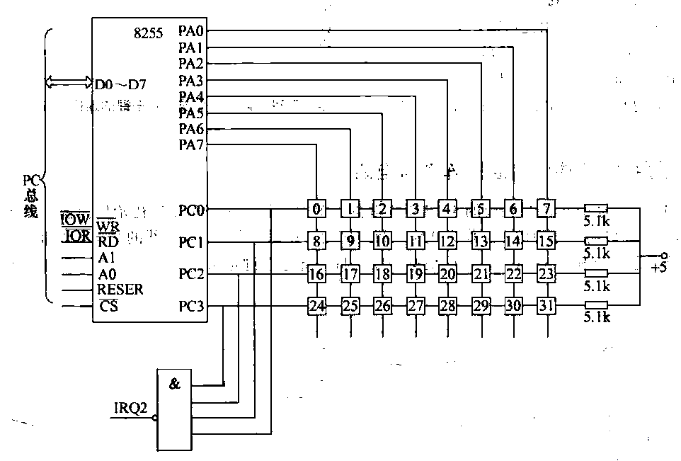 41. Interrupt Scan Method<strong>Matrix Keyboard</strong>Circuit.gif