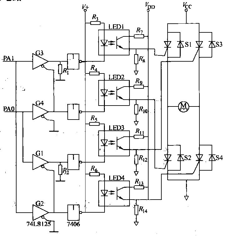 38. Bidirectional<strong>DC Motor</strong>Control<strong>Interface Circuit</strong>.gif