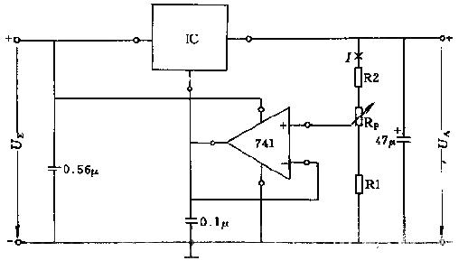 Adjustable output voltage regulator circuit diagram