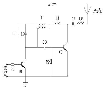 <strong>Wireless transmitter</strong>Principle<strong>Circuit diagram</strong>