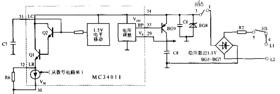 MC34011 voltage stabilizing circuit diagram