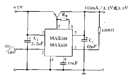 Typical <strong>application circuit diagram</strong> of MAX688, 689.gif