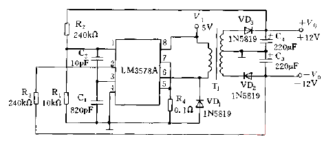 LM3578A is used as<strong>RS-232</strong><strong>Line</strong><strong>Voltage</strong><strong>Driver</strong>Power supply circuit diagram.gif