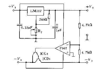 Positive and negative tracking<strong>Adjustable voltage stabilization</strong><strong>Circuit diagram</strong>.gif